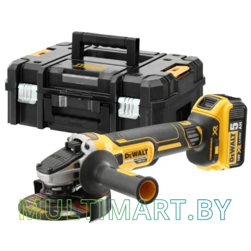 Угловая шлифмашина DeWalt DCG405P2 (с 2-мя АКБ 5 А·ч, кейс)